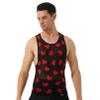 Agoky Men's Ultra Thin Quick Dry Fitness Compression Tank Top Heart Print Funny Undershirts Black X-Large view 2