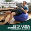 Trideer Yoga Ball for Exercise, Pregnancy & Birthing, 5 Sizes Exercise Ball for Physical Therapy, Stability, Fitness, Quick Pump Included view 4