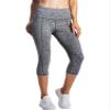 NELEUS Women's 2 Pack Yoga Capris Running Leggings with Pockets,9034,Black,Grey,M,EU L view 4