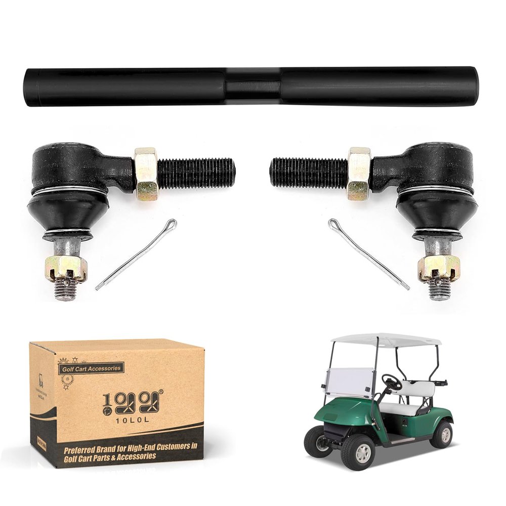10L0L Golf Cart Steering Tie Rod End Shaft Assembly Kit fits EZGO TXT Medalist Marathon 1994-2001,Replace OEM# 70074-G01, 70074G01, 70074-G02, 70074G02
