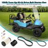 10L0L Golf Cart Tune Up Kit with Clutch Drive Belt & Starter Generator Belt,Spark Plugs for Club Car Precedent 2004-Up with FE350 Kawasaki Motor,1016203, 101916701 view 3