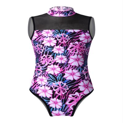 renvena Kid Girls Cartoon Ballet Dance Leotard Back Hollow Out Jumpsuit Gymnastic Ballerina Bodysuit Swimwear Rose Red Black 4