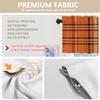 BaoNews Orange Brown Retro Gingham Kitchen Valances for Windows,Geometric Gingham Blackout Valances Curtains Multilayer Polyester Drapes for Kitchen Bedroom 2 Pack 52X18 Inches view 4
