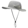 ESTELLEF Waterproof Sun Hat Outdoor UV Protection Bucket Mesh Boonie Hat Adjustable Fishing Cap (Color : Light Gray) view 2