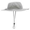ESTELLEF Waterproof Sun Hat Outdoor UV Protection Bucket Mesh Boonie Hat Adjustable Fishing Cap (Color : Light Gray) view 3