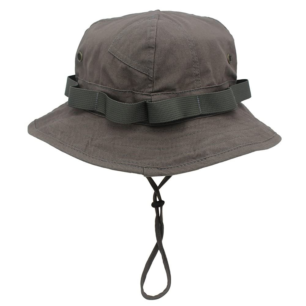 ESTELLEF Classic Cotton Hat with Wind Lanyard, UPF 50+ Maximum Sun Protection,Adjustable Medium to Large (Color : Dark Gray)