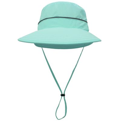 ESTELLEF Outdoor Mesh Sun Hat Wide Brim UV Sun Protection Hat Fishing Hiking Hat (Color : Sky Cyan)