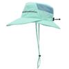 ESTELLEF Outdoor Mesh Sun Hat Wide Brim UV Sun Protection Hat Fishing Hiking Hat (Color : Sky Cyan) view 3