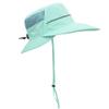 ESTELLEF Outdoor Mesh Sun Hat Wide Brim UV Sun Protection Hat Fishing Hiking Hat (Color : Sky Cyan) view 4