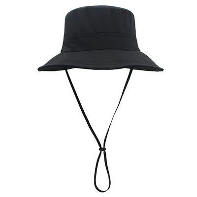 ESTELLEF Waterproof Fishing Hat UPF50 Protection Sun,Boonie Bucket Hat Breathable Wide Brim for Men & Women (Color : Black)