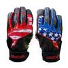 Clutch Sports Apparel Pro Series Cabretta Leather Batting Gloves, Padded & Stylish, Comfortable Grip & Finger Fit for Baseball & Softball Players, for Adults & Youth (Black American Flag, X-Large) view 2
