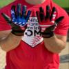 Clutch Sports Apparel Pro Series Cabretta Leather Batting Gloves, Padded & Stylish, Comfortable Grip & Finger Fit for Baseball & Softball Players, for Adults & Youth (Black American Flag, X-Large) view 3