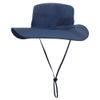 ESTELLEF Waterproof Sun Hat Outdoor UV Protection Bucket Mesh Boonie Hat Adjustable Fishing Cap (Color : Dark Blue) view 2