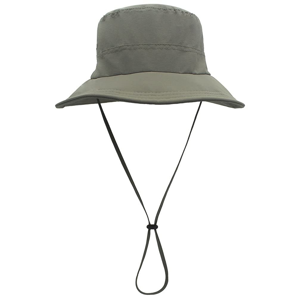 ESTELLEF Waterproof Fishing Hat UPF50 Protection Sun,Boonie Bucket Hat Breathable Wide Brim for Men & Women (Color : Light Army Green)