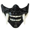 Dan&Dre Half Face Cover -3D Japanese Face Cover Resin Ghost Cosplay Helmet Half Face Cover Halloween Cosplay Costume Party (black) view 1
