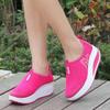 ZBYY Women's Platform Wedge Sneakers Breathable Casual Waking Shoes Lightweight Slip On Comfort Mesh Athletic Shoes view 3