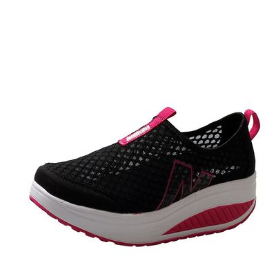 ZBYY Women's Platform Wedge Sneakers Breathable Casual Waking Shoes Lightweight Slip On Comfort Mesh Athletic Shoes