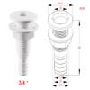 3/4" Thru Hull Fitting - Plastic Material Marine Thru Hull Exhaust Fittings Boat Drain Outlet Plug White Marine Accessory Drain Outlet(8cm ) view 2