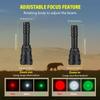Odepro KL62Plus Tri-Color (Red, White, Green) Zoomable Night Hunting Light Kit Scope Mount Flashlight with Stepless Dimming Pressure Switch for Hog Coyote Bobcat Fox Varmint Predator Hunting view 3