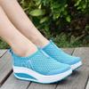 ZBYY Women's Platform Wedge Sneakers Breathable Casual Waking Shoes Lightweight Slip On Comfort Mesh Athletic Shoes view 3
