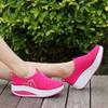 ZBYY Women's Platform Wedge Sneakers Breathable Casual Waking Shoes Lightweight Slip On Comfort Mesh Athletic Shoes view 4