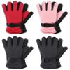 Hicarer 4 Pairs Winter Gloves for Kids Waterproof Snow Ski Gloves Girls Boys Warm Unisex Youth Clothes for Cold Weather(Red, Pink, Black,10-15 Years Old) view 1