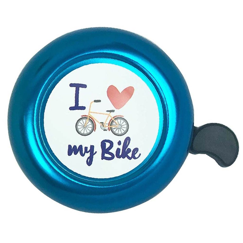 ABSOAR Cycling Bike Bells for Daughter Son Granddaughter Retro City Road Bike MTB, I Love My Bike, Blue