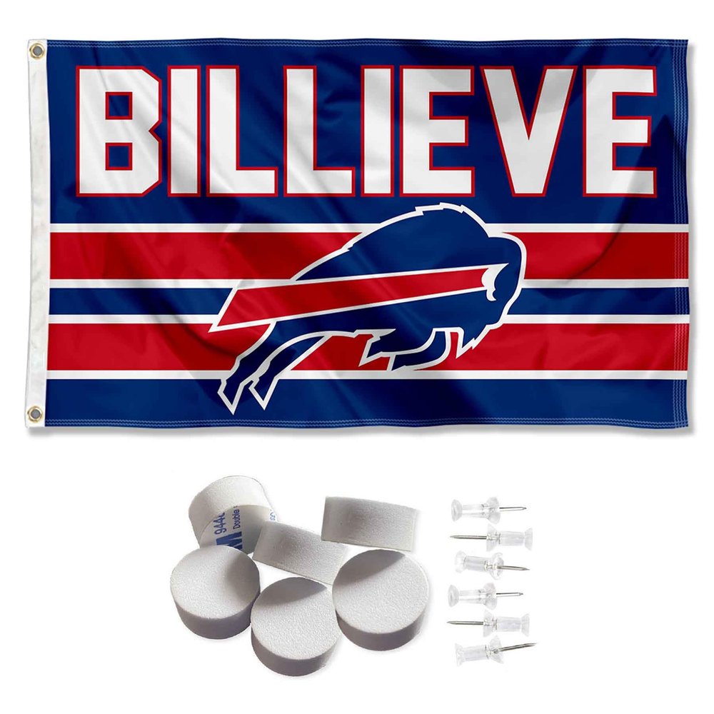 Buffalo Bills Billieve Banner and Tapestry Wall Tack Pads