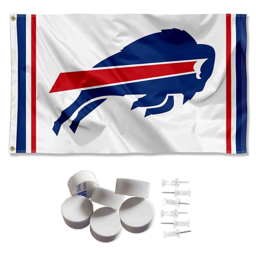 Buffalo Bills White Banner and Tapestry Wall Tack Pads