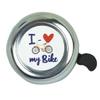 ABSOAR Cycling Love My Bike Bell for Kids Mountain City Road Retro Bike Adults Girls Boys Men Women, Love My Bike, Silver view 1