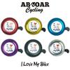 ABSOAR Cycling Love My Bike Bell for Kids Mountain City Road Retro Bike Adults Girls Boys Men Women, Love My Bike, Silver view 3