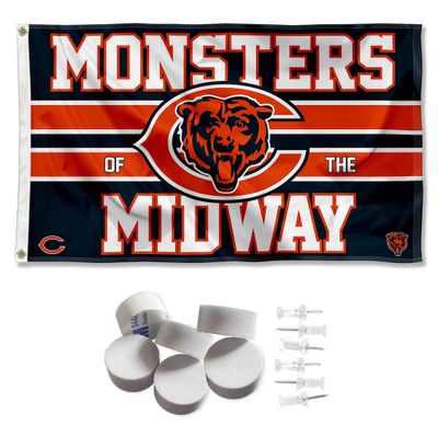 Chicago Bears Monsters Of The Midway Banner and Tapestry Wall Tack Pads