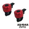 ABSOAR Cycling Bike Bells for Adults Mountain Bike Girls Kids Boys Handlebars Men Women Retro City Bike Scooter, Red, 2 Packs view 4