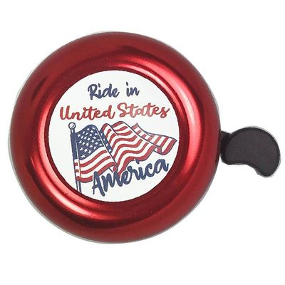 ABSOAR Cycling Bike Bells for Adults Mountain Bike Road Bike U.S.A. Flag for Kids Girls Boys US America Adults City Bike, Ride in USA, Red