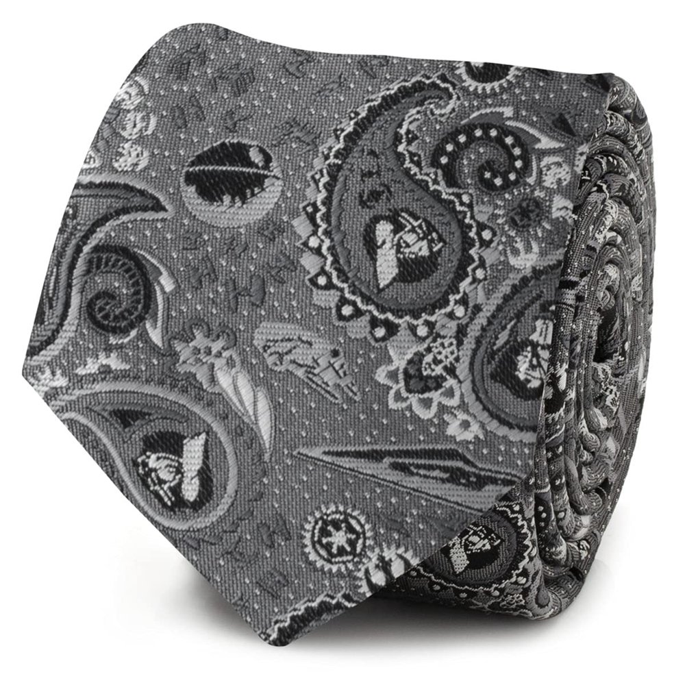 Cufflinks Inc. Vader Paisley Grey Men's Tie