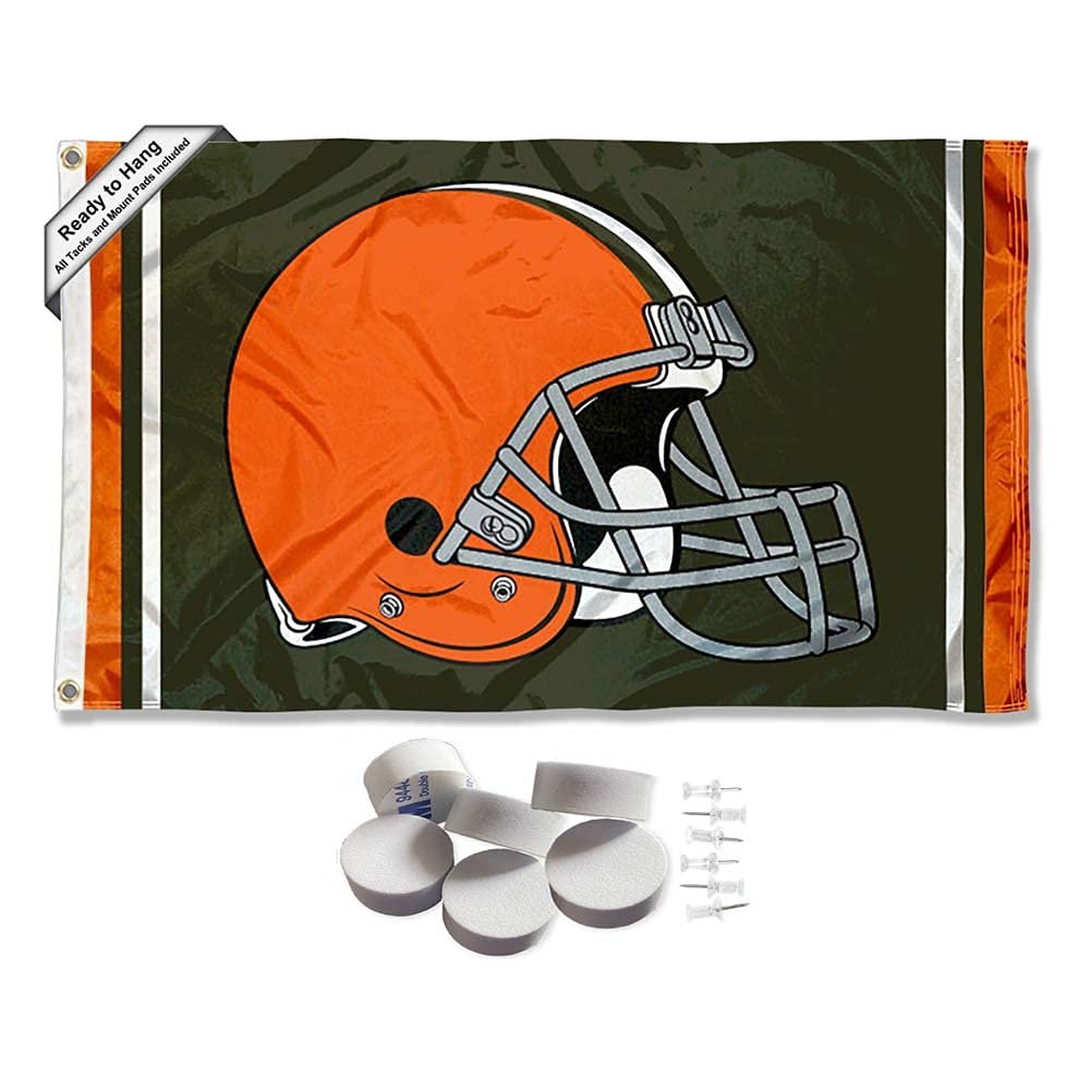 Cleveland Browns Banner and Tapestry Wall Tack Pads