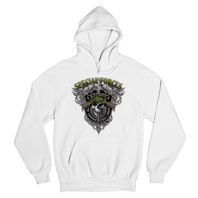 Tee Hunt Special Forces De Oppresso Liber Sweatshirt US Military Green Berets Hoodie White Small