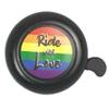 ABSOAR Cycling Rainbow Bike Bells for Adults City Mountain Bike Kids Girls Men Boy Women Rainbow, Ride with Love, Black view 1