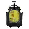 Boombah Rolling Superpack Baseball/Softball Gear Bag - Telescopic Handle - Holds 4 Bats - Wheeled Version - Softball Highlight Black/Optic Yellow/Red view 3