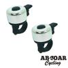 ABSOAR Cycling Bike Bell for Girls Kids Boys Adults Beach Cruiser Road Bike Mountain Bike Bicycle Bell Small Size, Silver, 2 Packs view 4