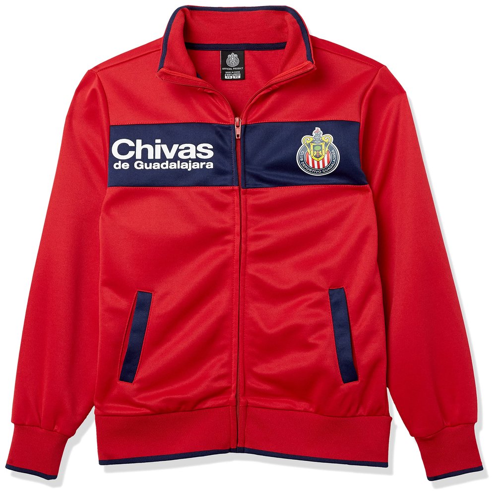 Icon Sports Officially Licensed Chivas Soccer Track Jacket - Unisex Kids - CH52TJ Red YXL