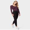 32 Degrees Heat Womens Ultra Soft Thermal Lightweight Baselayer Scoop Neck Long Sleeve Top, Eggplant, XX-Large view 2