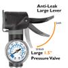 Lumintrail Portable Presta Valve Bike Hand Pump with PSI Pressure Gauge - Frame Mount Bicycle Tire Air Pump Fits Presta Valve & Schrader Valves - Portable Bike Pumps view 4