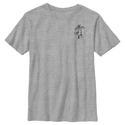 Disney Boy's Winnie The Pooh Tigger Pocket Sketch T-Shirt - Athletic Heather - Small