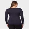 32 Degrees Heat Womens Ultra Soft Thermal Lightweight Baselayer Scoop Neck Long Sleeve Top, Stormy Night, Small view 4