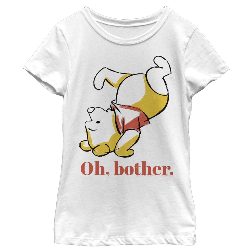 Disney Girl's Winnie The Pooh Somersault Master T-Shirt - White - X Small