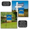 Chargers Wordmark Garden Flag Double Sided Banner view 4