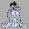 Disney Boy's Winnie The Pooh Shy Eeyore Outline Portrait T-Shirt - Athletic Heather - Small view 2