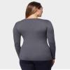 32 Degrees Heat Womens Ultra Soft Thermal Lightweight Baselayer Crew Neck Long Sleeve Top, Charcoal Heather, X-Small view 4
