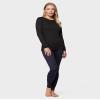 32 Degrees Heat Womens Ultra Soft Thermal Lightweight Baselayer Crew Neck Long Sleeve Top, Black, Large view 2